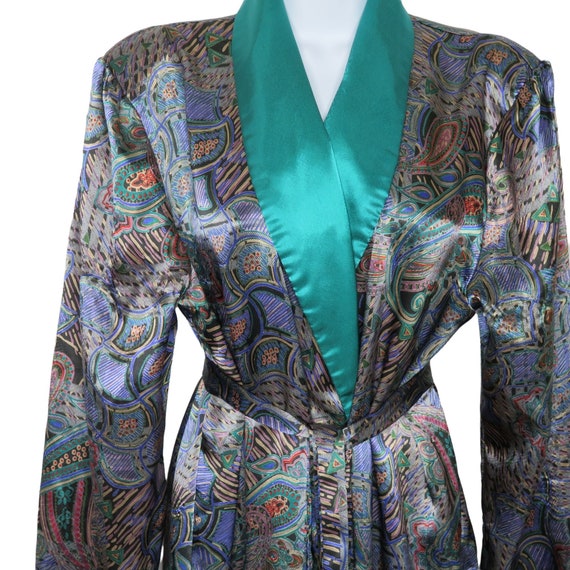 Vintage 90s Kathryn Mid-Calf Dressing Gown Robe L… - image 2