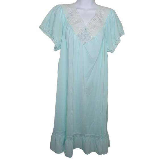 Vintage Kelly Reed Nylon Nightgown Housedress L B… - image 4