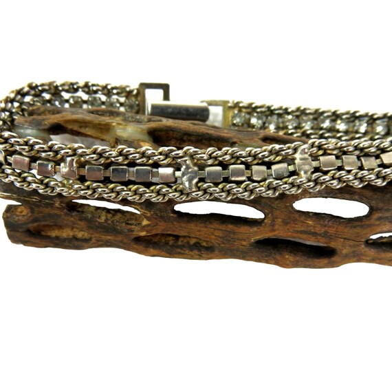 Allereya Bracciale Tennis A Strati Con Zirconia - Argento Elasticizzato Regolabile - Gioiello Per Donna - 3