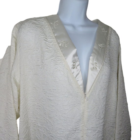 Vintage Oscar de la Renta Caftan Robe: White Text… - image 4