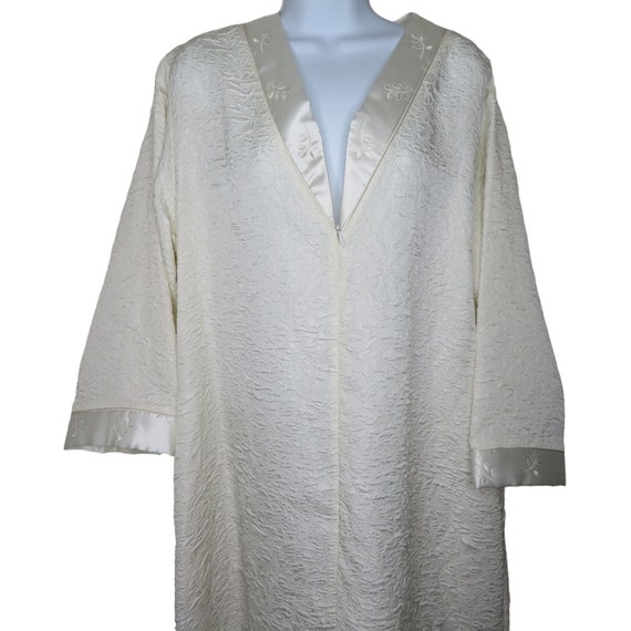 Vintage Oscar de la Renta Caftan Robe: White Text… - image 1