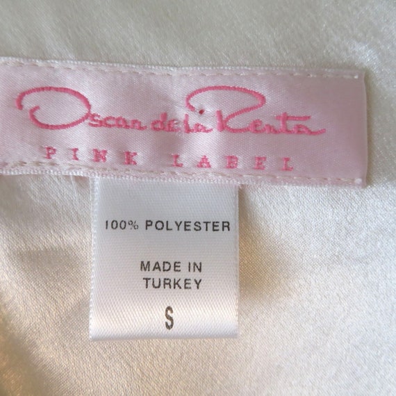 Vintage Oscar de la Renta Caftan Robe: White Text… - image 9