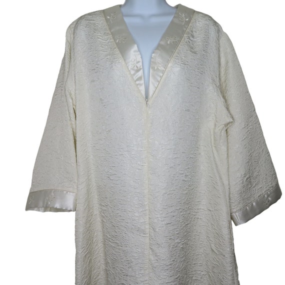 Vintage Oscar de la Renta Caftan Robe: White Text… - image 7