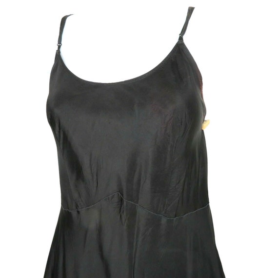 Vintage 40s Suzette Black Taffeta Full Dress Slip… - image 5