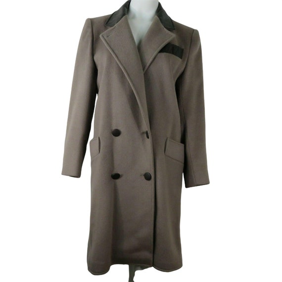 Vintage Fashions by Jill Wool Taupe Brown Trench Coat Size M Vintage Fashions by Jill Wool Taupe Brown Trench Coat Size M