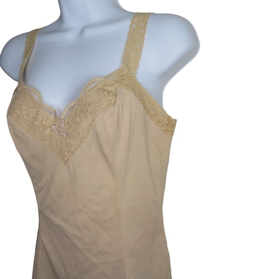 Vintage OLGA Nude Camisole Tank Top S Nylon Lace … - image 6