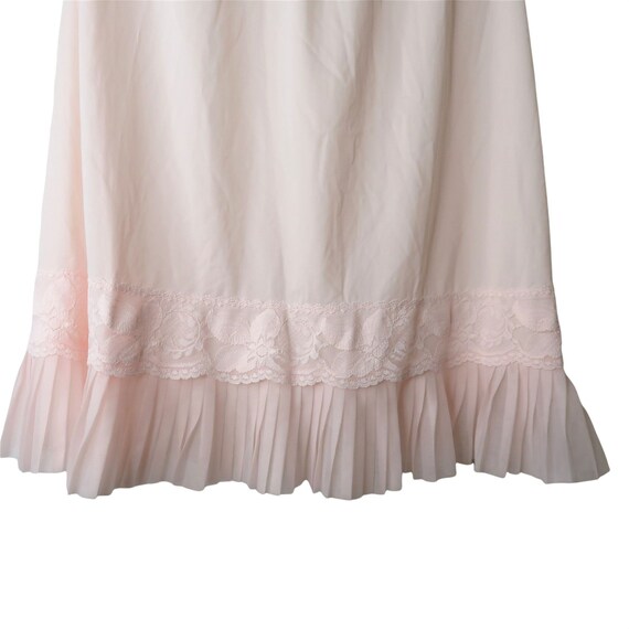 Vintage 60s Nani Flower Half Skirt Slip Pink XS A… - image 8