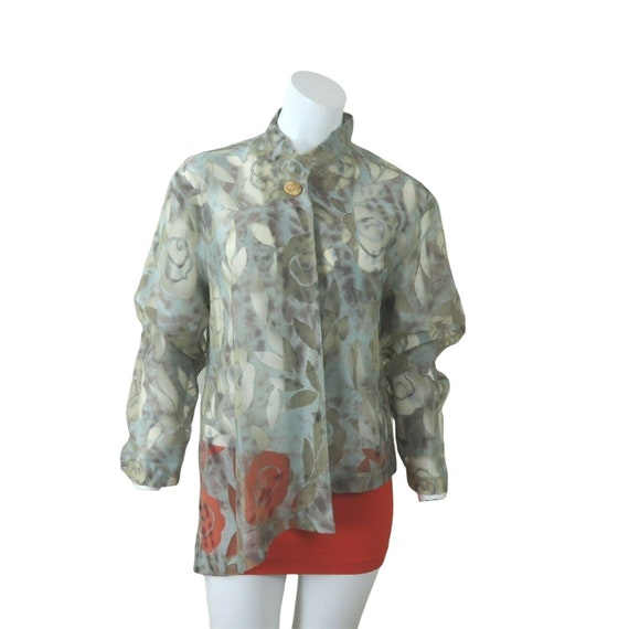 Vintage 70s Sheer Asymmetrical Open Front Jacket … - image 6