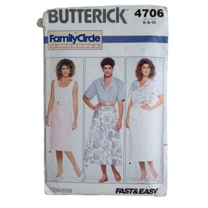 Vintage 80s Butterick 4706 Miss 6-10 Mod Skirts 3 Styles Lengths UNCUT