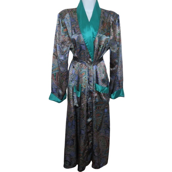 Vintage 90s Kathryn Mid-Calf Dressing Gown Robe L… - image 5