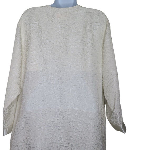 Vintage Oscar de la Renta Caftan Robe: White Text… - image 10