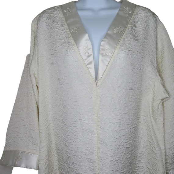 Vintage Oscar de la Renta Caftan Robe: White Text… - image 6