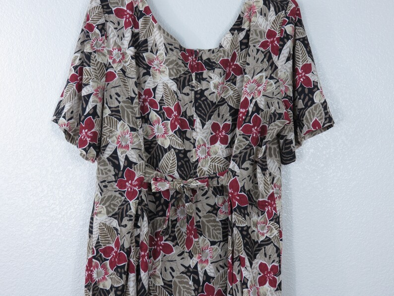Vintage Jeffrey /& Dara by Linda Hutley Womens Size 16 Floral Pleated Romper Jumper Jumpsuit 100/% Rayon Made in USA