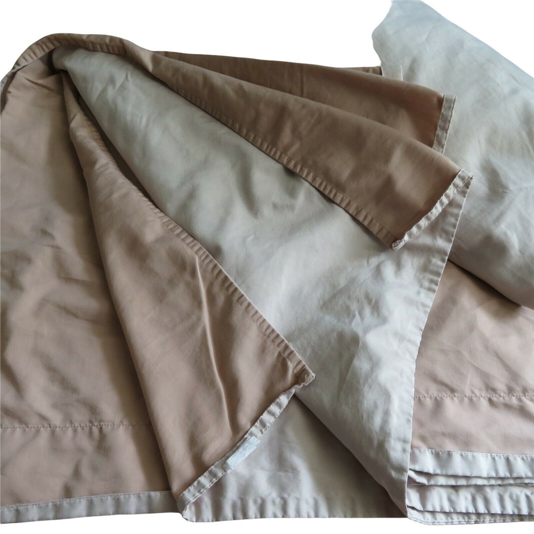 Reversible Sheets Vintage King Reversible Sheet Set: Brown & Gray Cotton Blend - Etsy