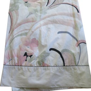 Vintage Springmaid Anastasia Full Flat Sheet Andre Richard Poppy Floral Pattern