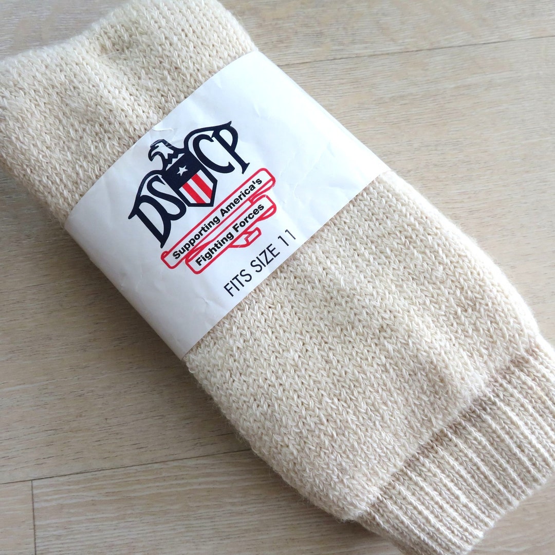 Vintage Wool Socks 1 Pair USGI Military DSCP Socks Size 11 New Old
