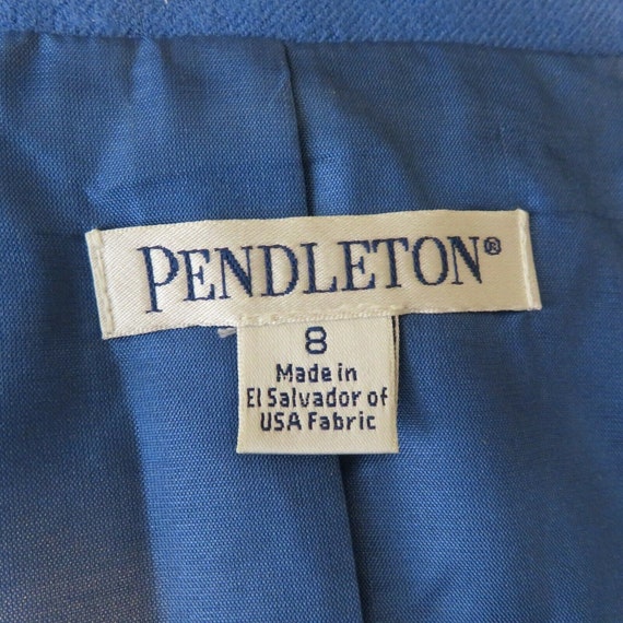 Vintage Pendleton Wool Suit Blazer Small Blue Poc… - image 6
