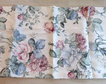 Lot De 6 Rideaux Panels – Motif French Jacobin – Coton/rayonne – Rose Bois – Neufs