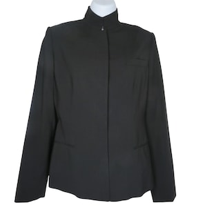 Vintage Ralph Lauren Black Label Wool Jacket - Mandarin Collar, Size 6