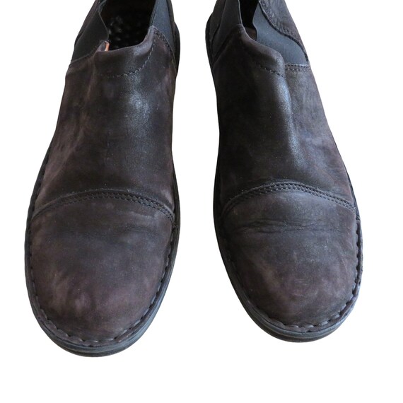 Vintage 90s Josef Seibel Brown Suede Leather Slip… - image 6