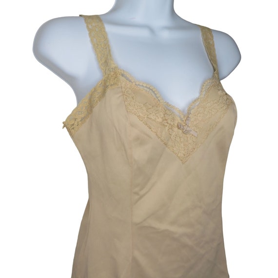 Vintage OLGA Nude Camisole Tank Top S Nylon Lace … - image 5