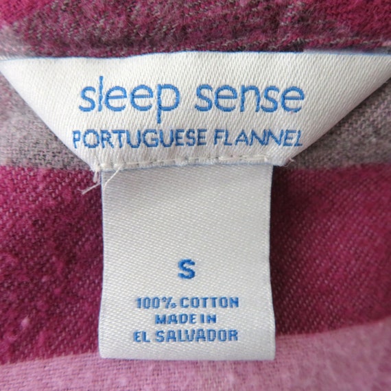 Vintage Sleep Sense Full Length Flannel Robe S Pu… - image 10