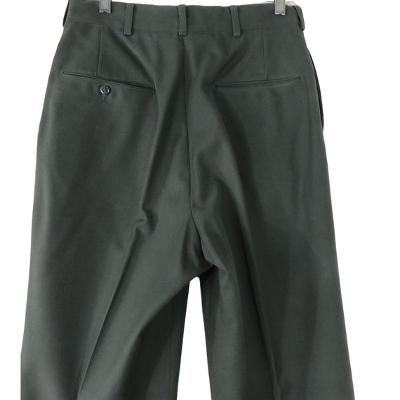 Vintage 70s Military Army Green Dress Pants Uniform M… Gem