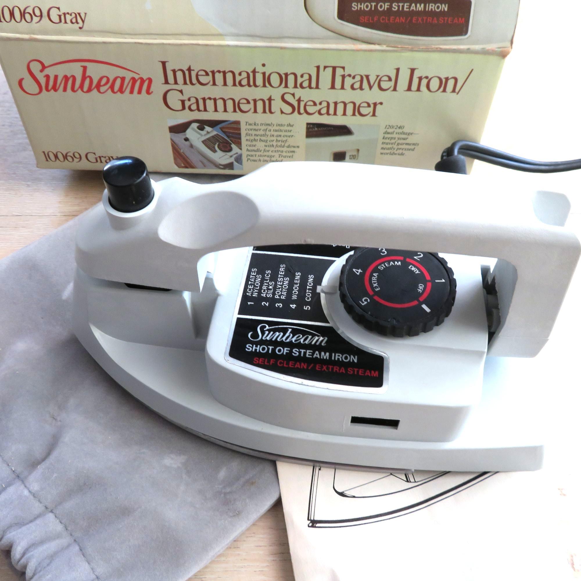 Vintage 1984 Sunbeam Travel Iron Garment Steamer: Dual Voltage - Etsy