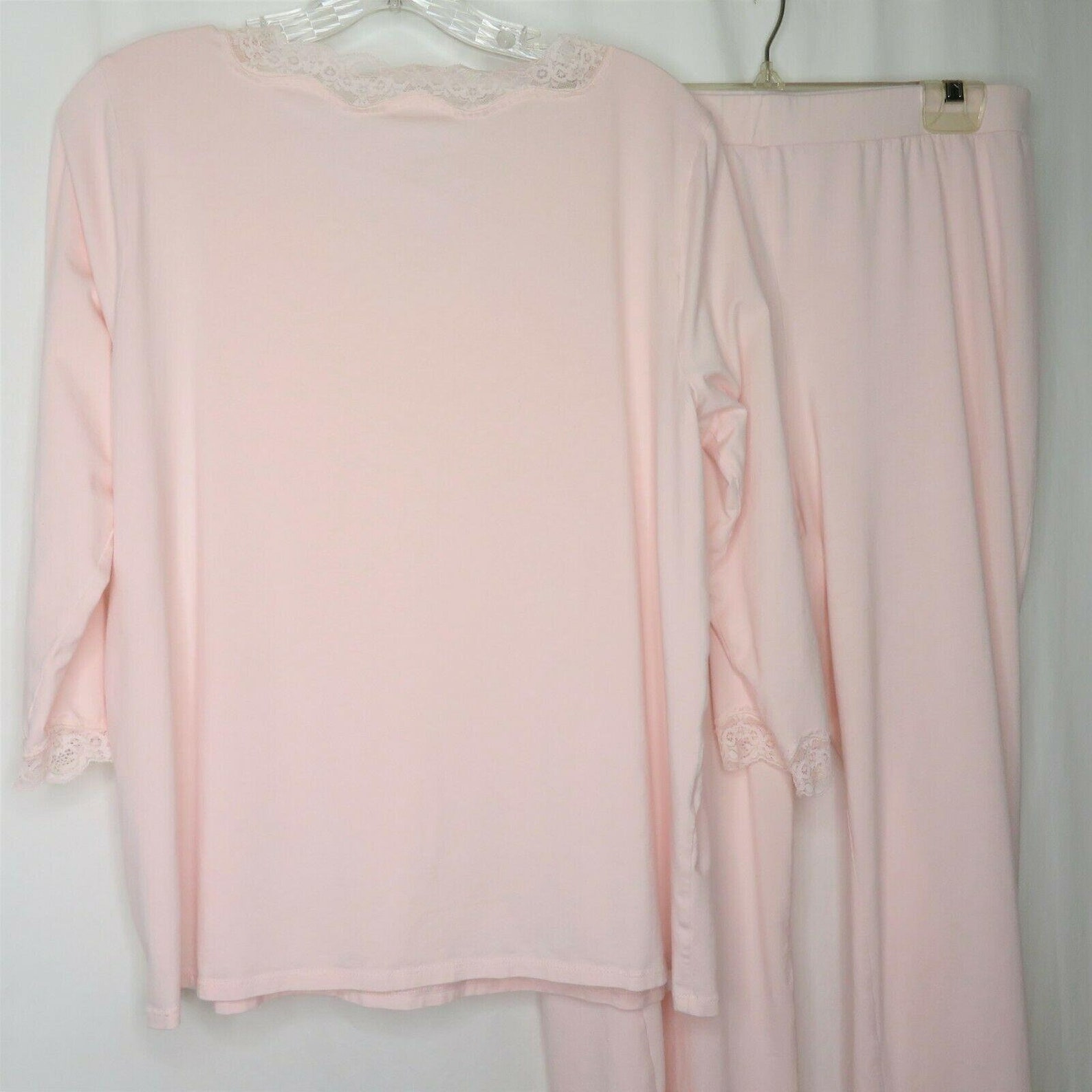 J Jill Sleep Dream Pajamas Set M Pink Lace Trim Sleepwear | Etsy