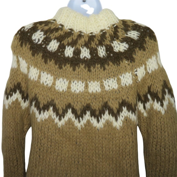 Vintage Alpaca Nordic Fair Isle Pullover Sweater … - image 5