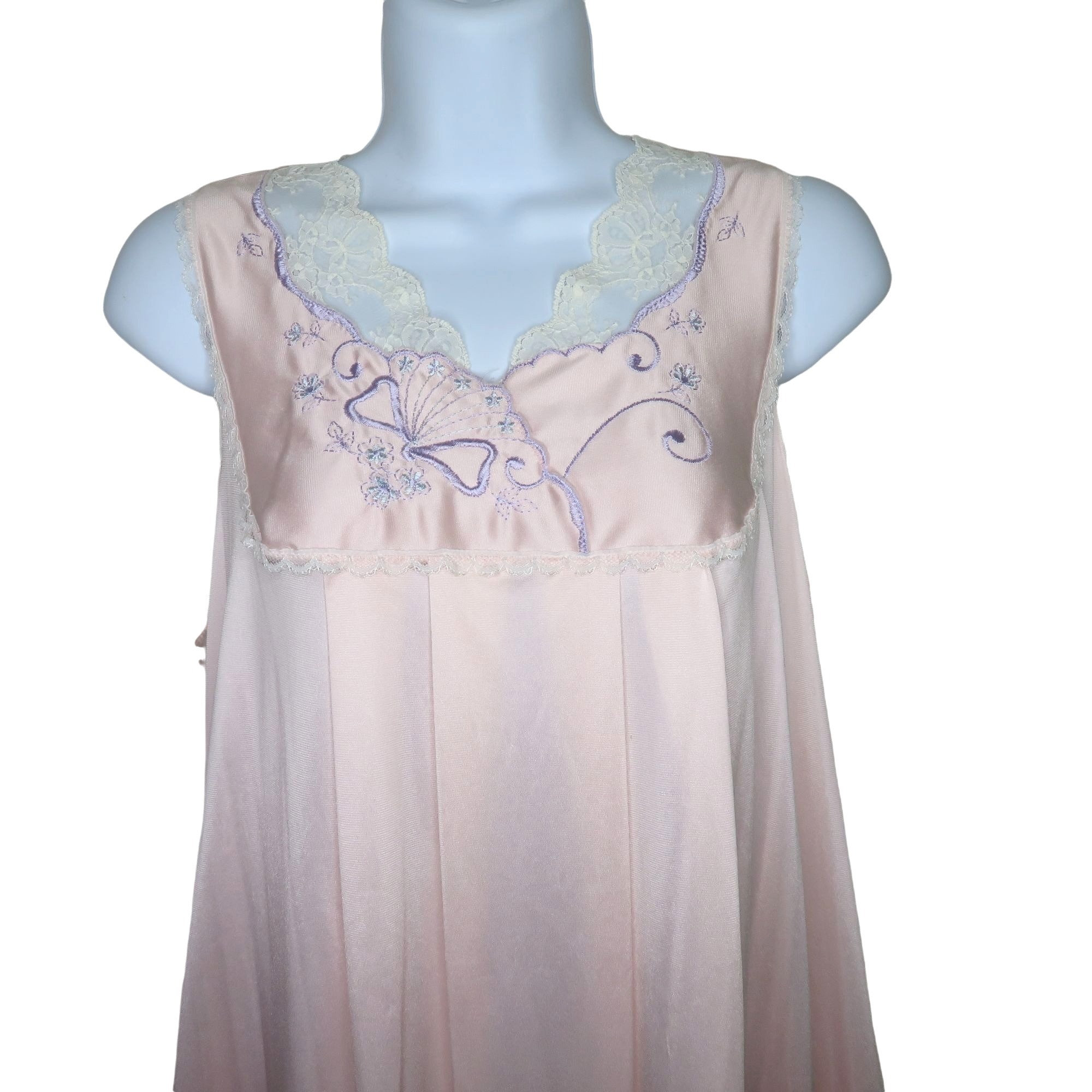 Chemisier Vanity Fair Femme Taille M/40 Rose - 100% Nylon, Occasion Très Bon état