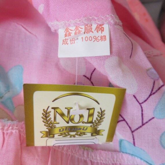 Vintage Womens New Pink Floral Shift Tank Dress M… - image 10