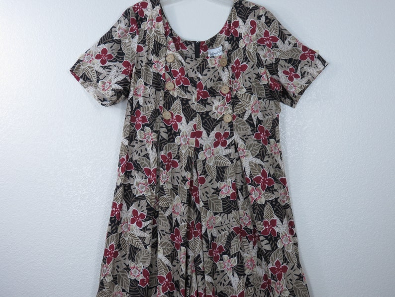 Vintage Jeffrey /& Dara by Linda Hutley Womens Size 16 Floral Pleated Romper Jumper Jumpsuit 100/% Rayon Made in USA