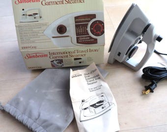 Vintage 1984 Sunbeam Travel Iron Garment Steamer: Dual Voltage - Etsy