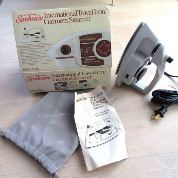 Vintage 1984 Sunbeam Travel Iron Garment Steamer: Dual Voltage - Etsy
