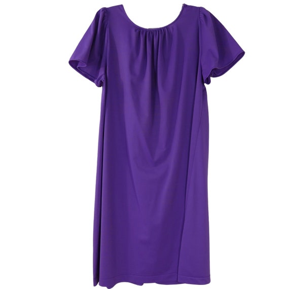 Vintage 80s ShadowLine Purple Night Gown Medium K… - image 8