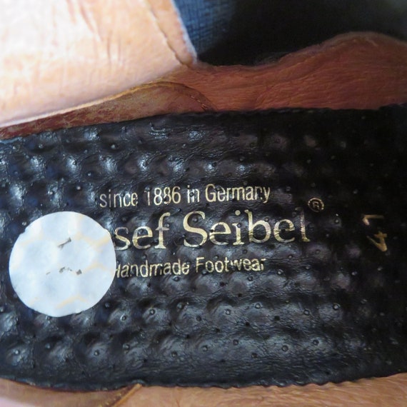 Vintage 90s Josef Seibel Brown Suede Leather Slip… - image 8