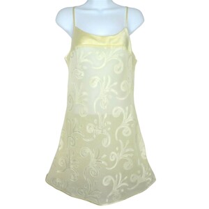 Vintage Jones New York Short Sheer Chiffon Slip Nightgown M Beige New Old Stock