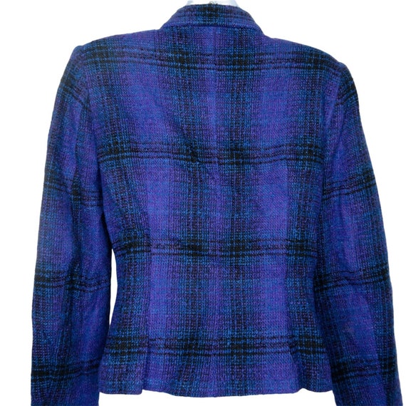 Vintage 70s Equator Plaid Jacket Classic Wool Ble… - image 10