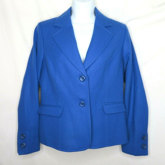 Vintage Pendleton Wool Suit Blazer Small Blue Poc… - image 2