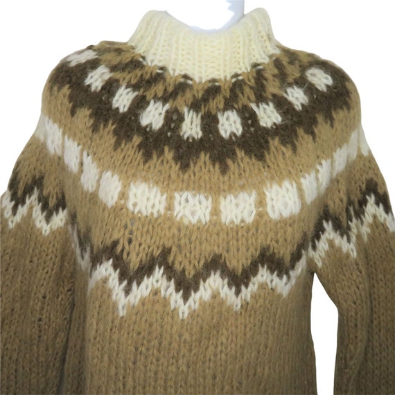 Vintage Alpaca Nordic Fair Isle Pullover Sweater … - image 2