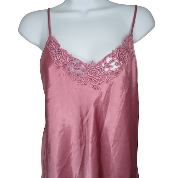 Vintage Intimate Affair Satin Chemise Slip Nightg… - image 2