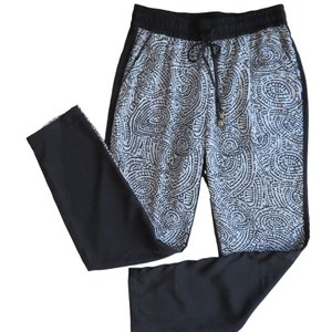Y2K Philosophy Republic Womens Paisley Color Block Jogger Pants S Pockets Elastic Waist