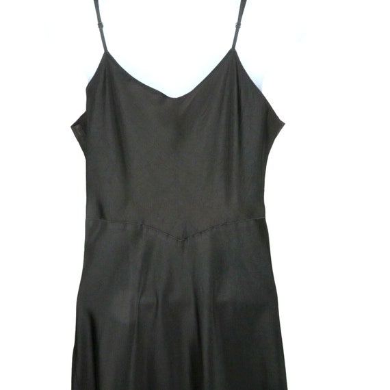 Vintage 40s Suzette Black Taffeta Full Dress Slip… - image 6