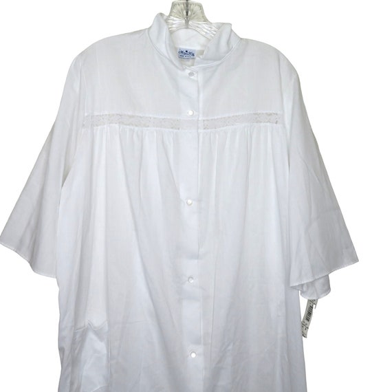 Vintge Nancy King White Housecoat Robe Nightgown … - image 2