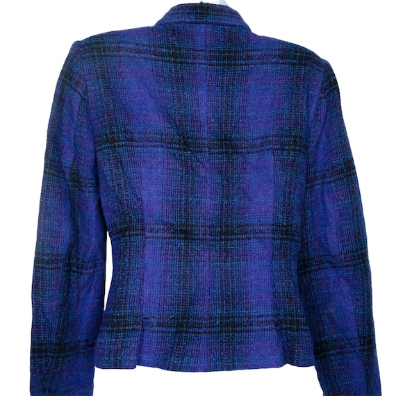 Vintage 70s Equator Plaid Jacket Classic Wool Ble… - image 9