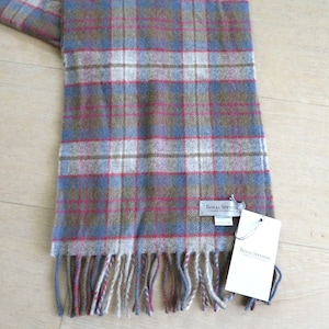 Bufanda vintage de tartán de lana de cordero: Royal Speyside Lochaber Plaid, fabricada en Escocia