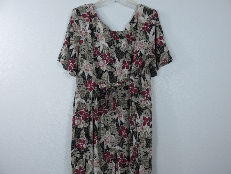 Vintage Jeffrey /& Dara by Linda Hutley Womens Size 16 Floral Pleated Romper Jumper Jumpsuit 100/% Rayon Made in USA