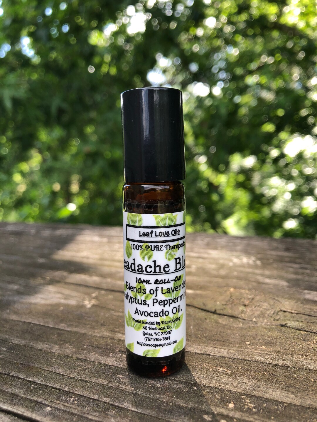 Headache Roll on With Avocado Oil Essential Oils Etsy