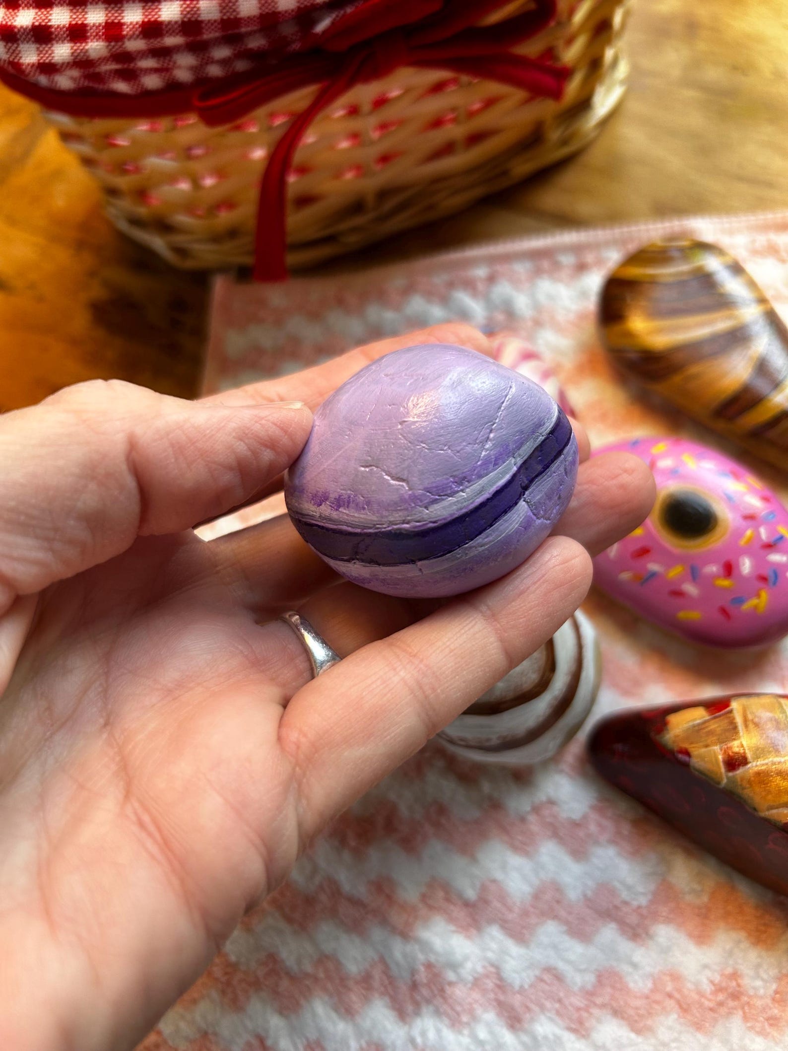 8 Hand Painted Food Rocks BAKERY Themed for Pretend Mud Kitchen Play - Etsy